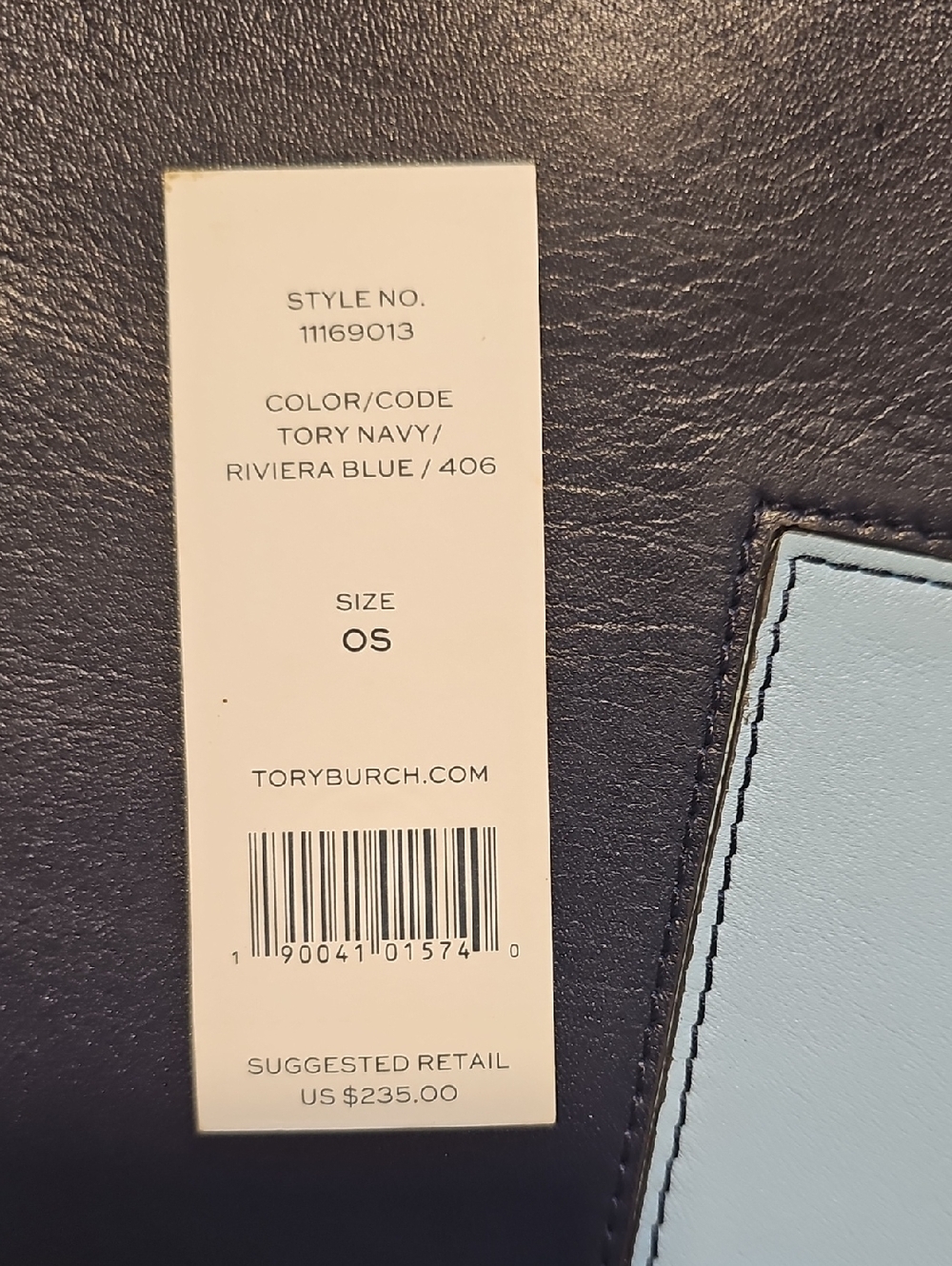 Tory Burch Navy And Sky Blue Wristlet Clutch - Picture 4 of 8